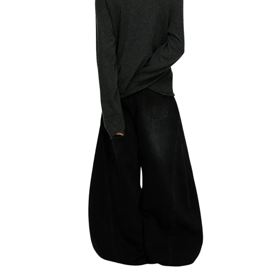 PIERCED DENIM PANTS